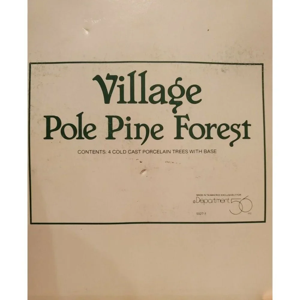 Dept 56 Village Accessories  - Pole Pine Forest, Set of 4